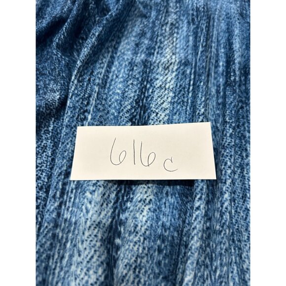 Cocomo Pleated Top Blue Sz XL Roll Tab Sleeve Abstract Pintuck Office Wear - Picture 7 of 8